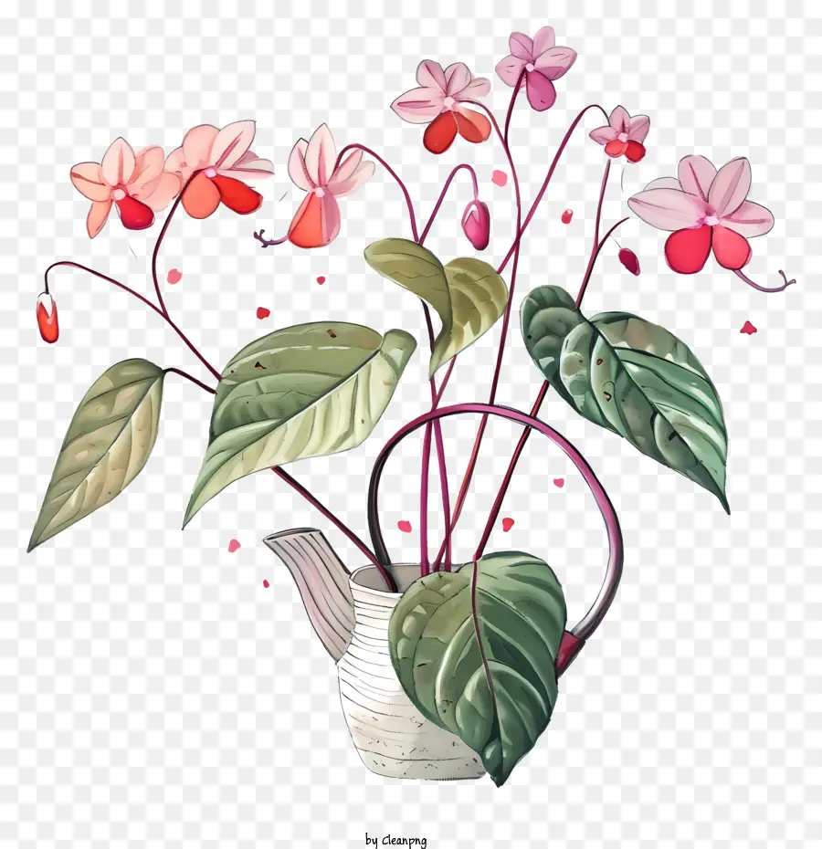 Planta De San Valentín Pastel，Pintura PNG