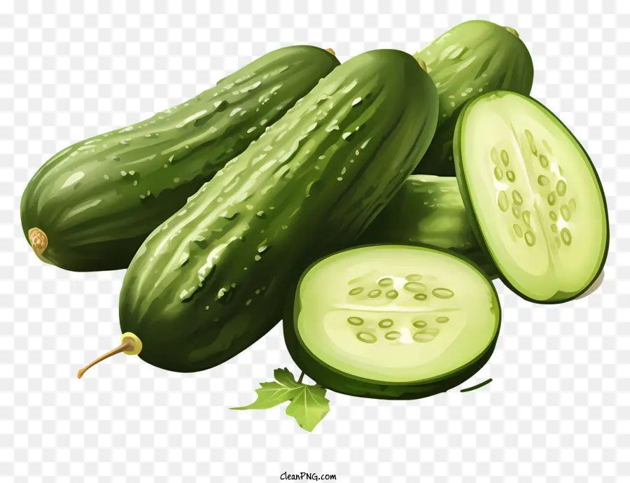 Pepino De Estilo Realista，Palabras Clave PNG