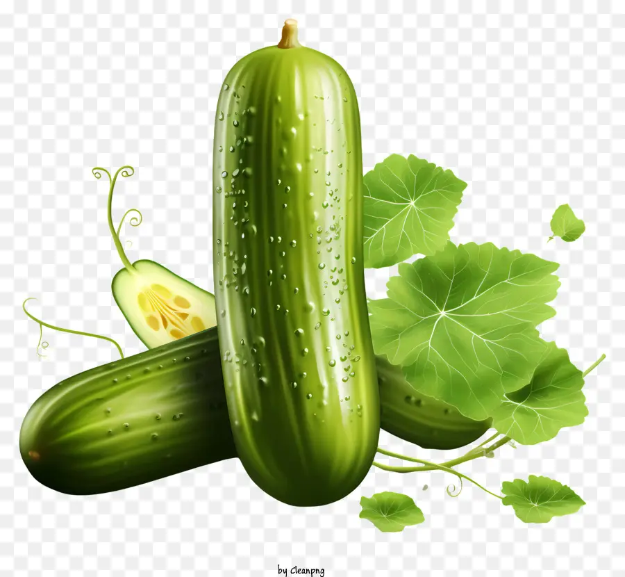 Pepino Realista Estilo 3d，Pepino PNG