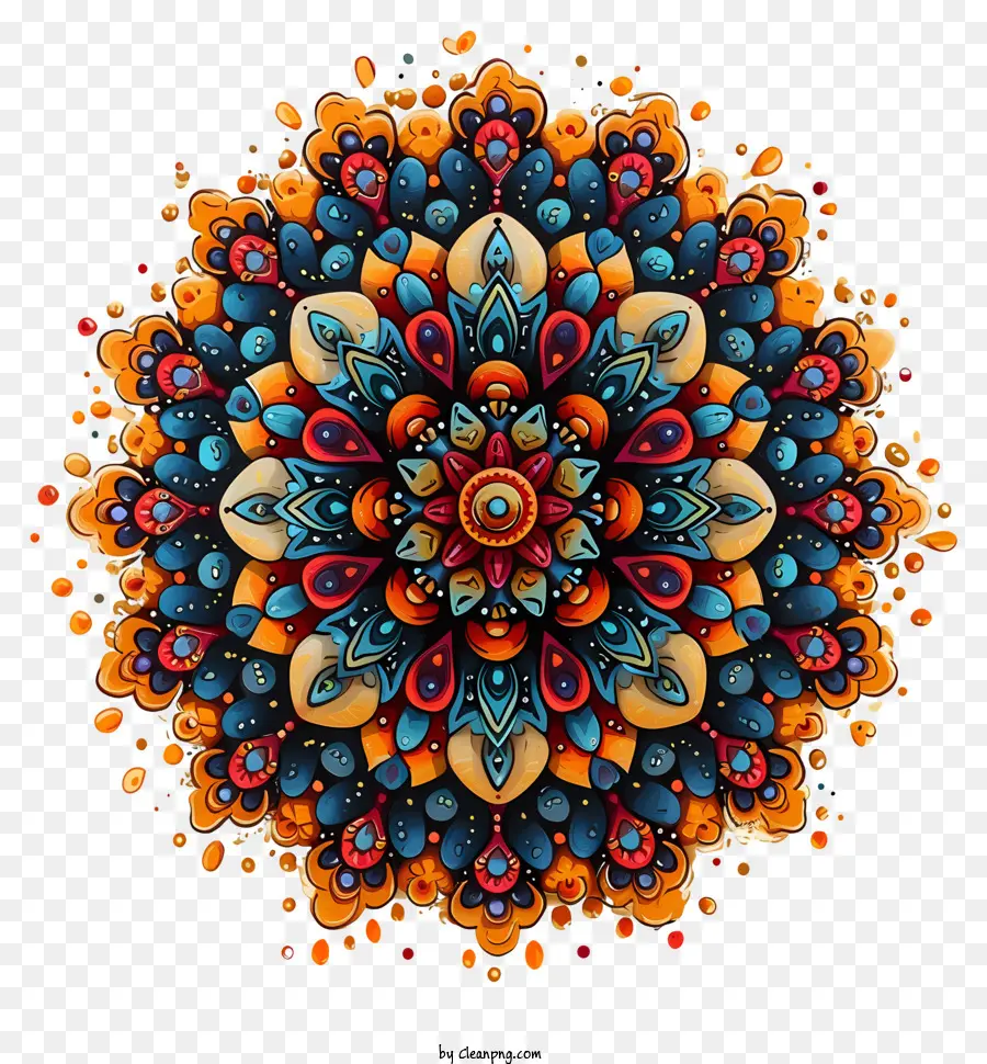 Mandala，Mándala Colorida PNG