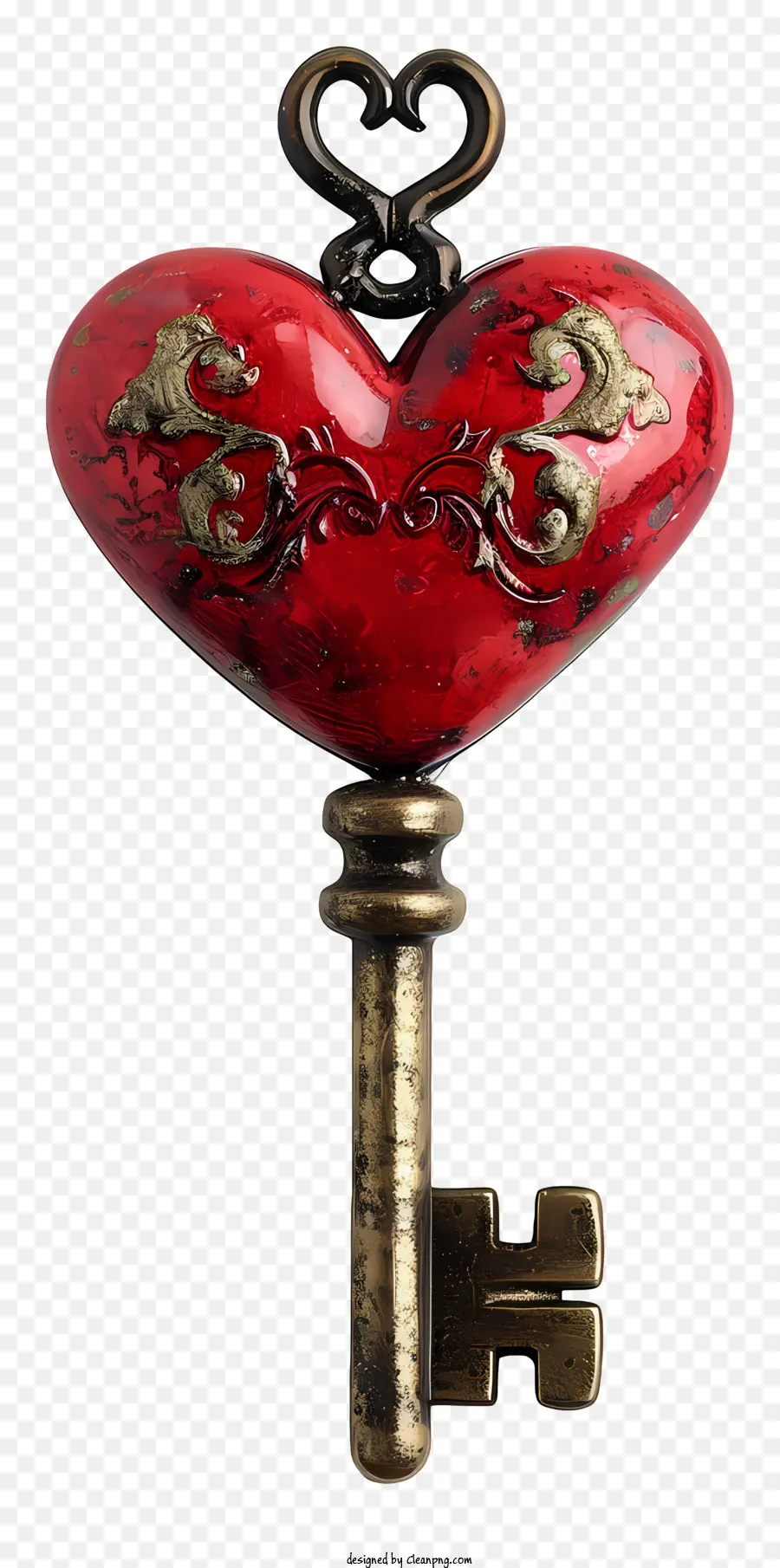 Llave De San Valentín，Llave En Forma De Corazón PNG