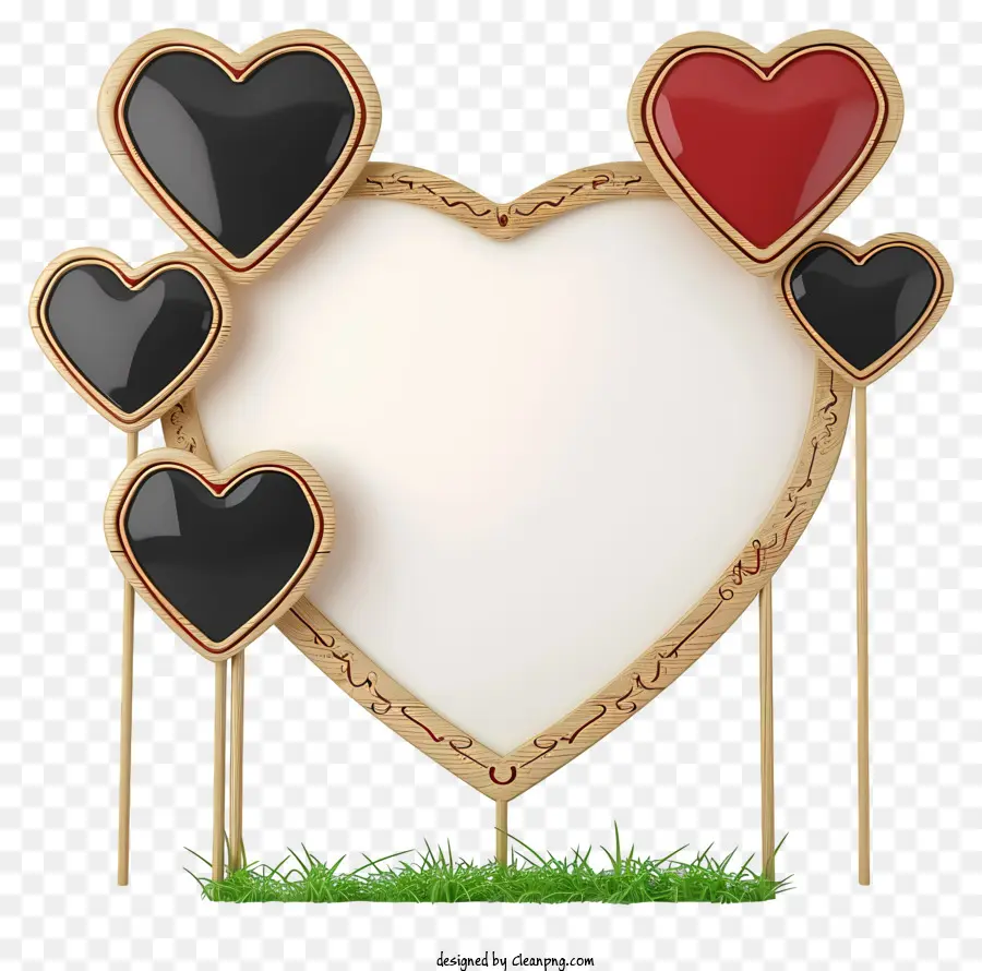 Tablero De Carteles De San Valentín，Heartshaped Marco PNG