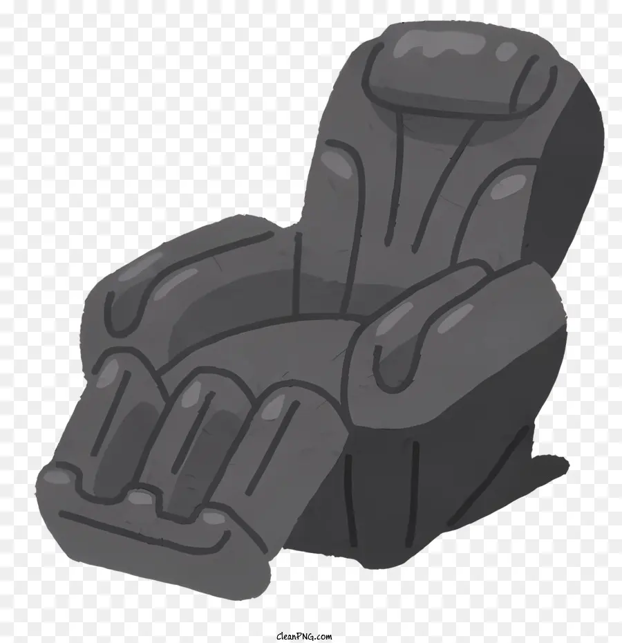 Salud，Silla Reclinable Gris PNG