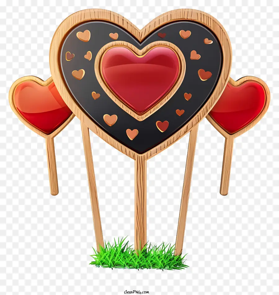 Emoji Del Tablero De Signo De San Valentín，Wooden Sign PNG