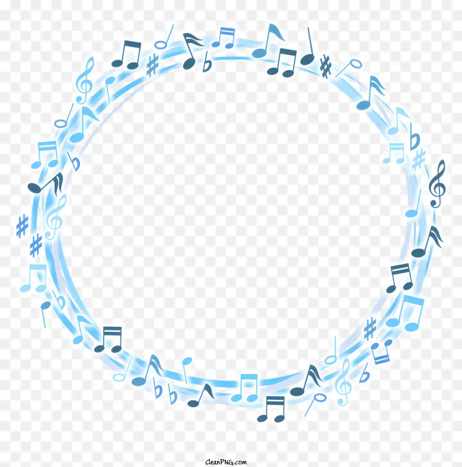 Azul Corona，Notas Musicales PNG
