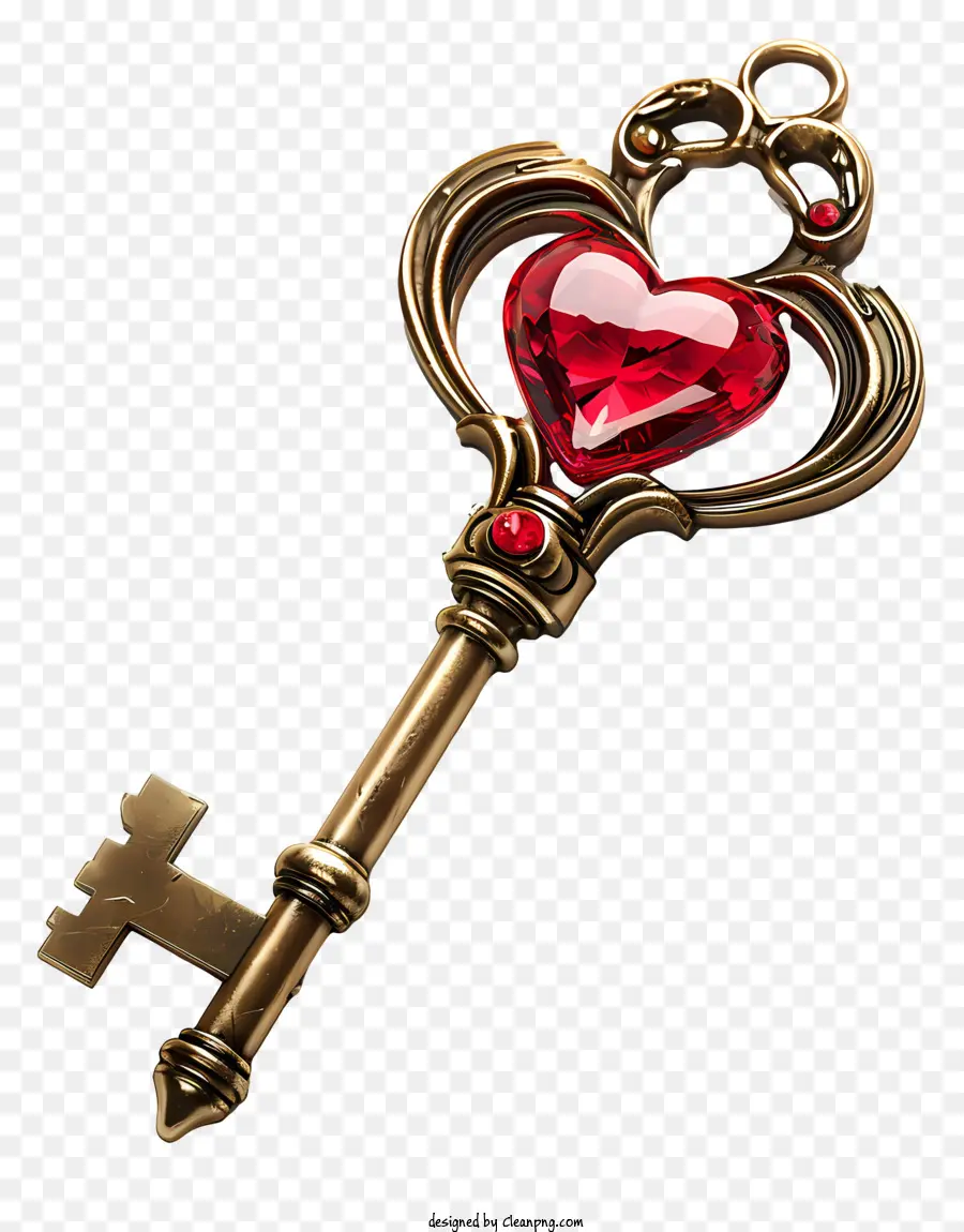 Llave De San Valentín，Golden Key PNG