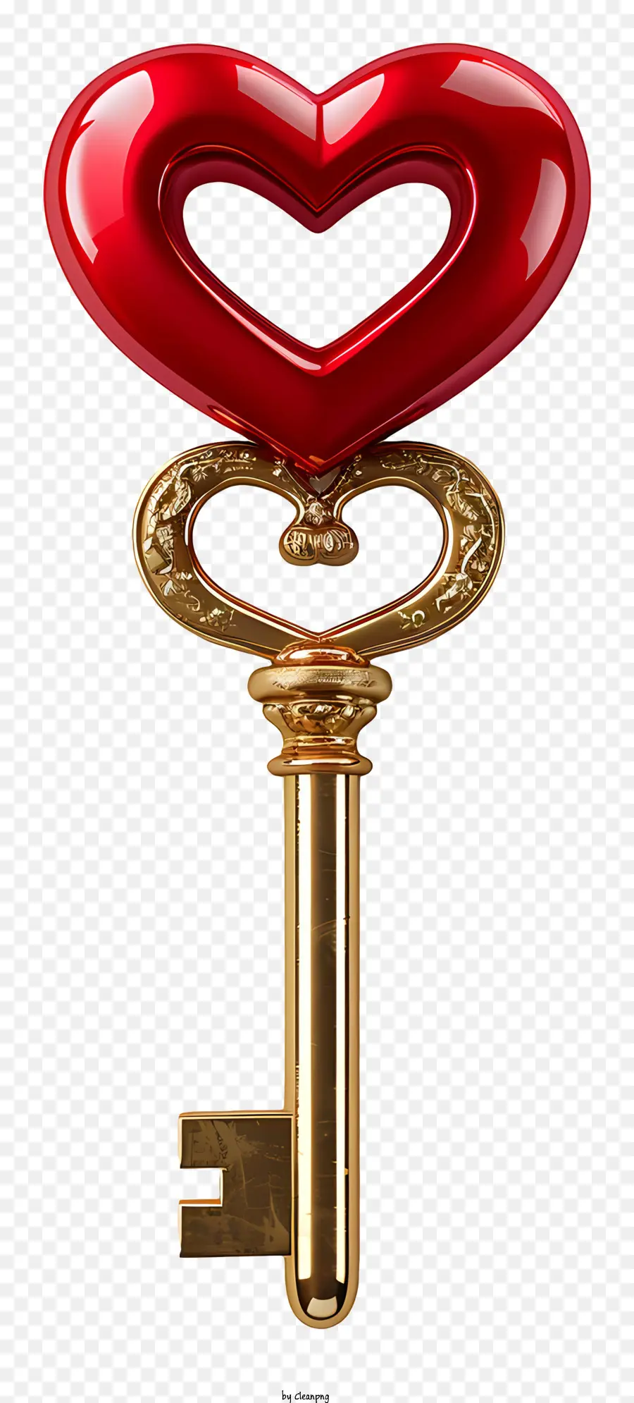 Llave De San Valentín，Golden Key PNG