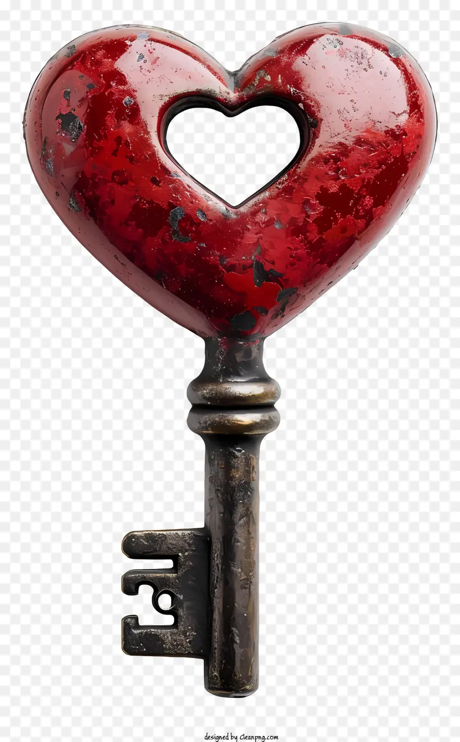 Llave De San Valentín，Llave En Forma De Corazón Rojo PNG