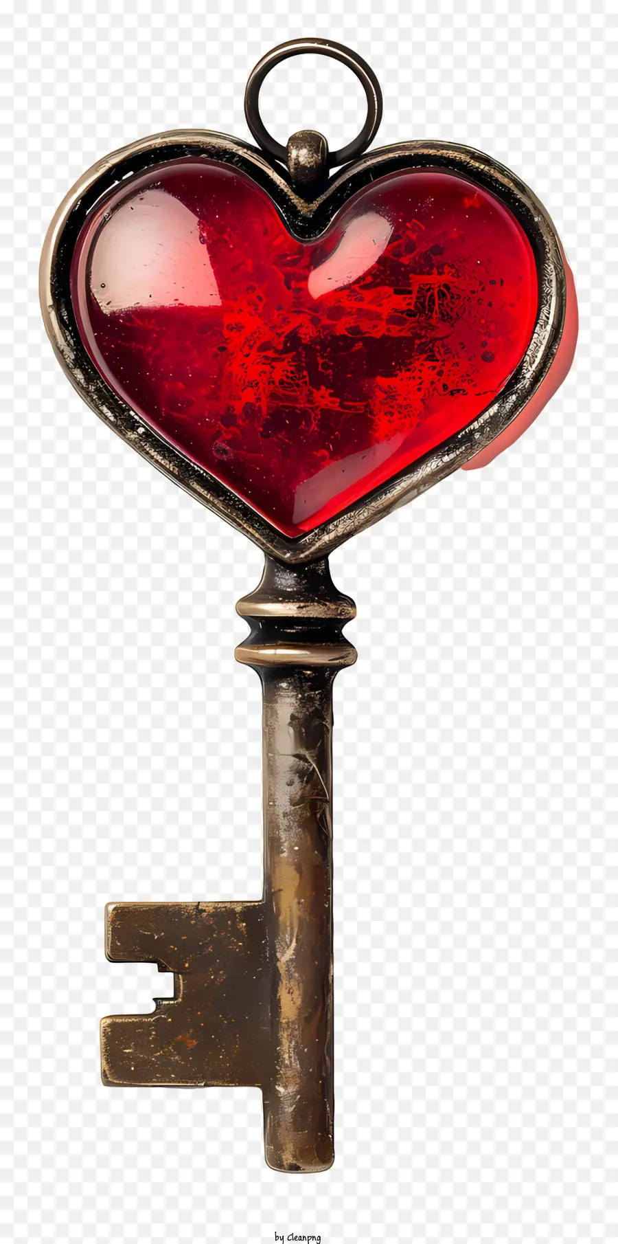 Llave De San Valentín，Llave En Forma De Corazón PNG