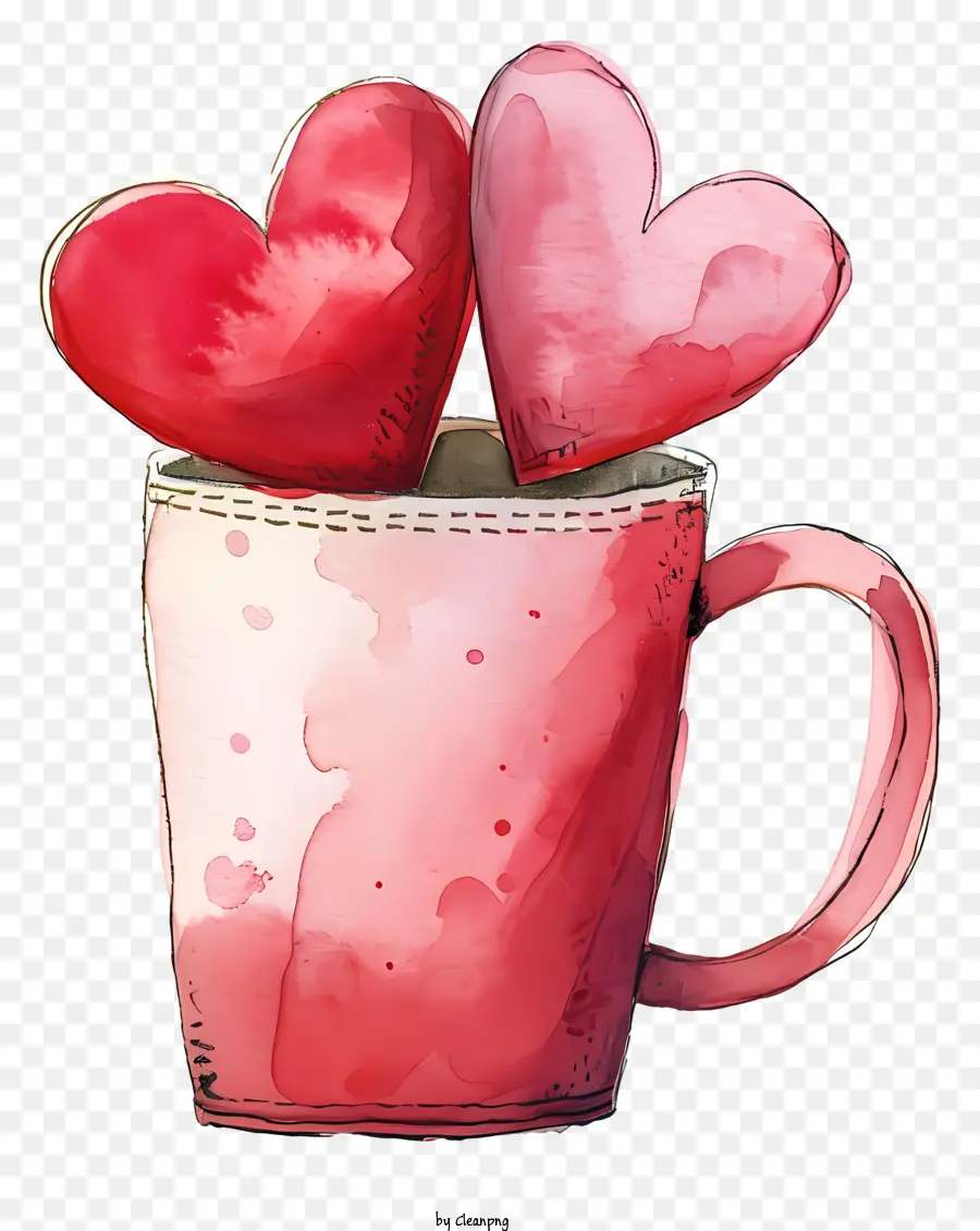 Taza De Corazón De Amor，Copas PNG