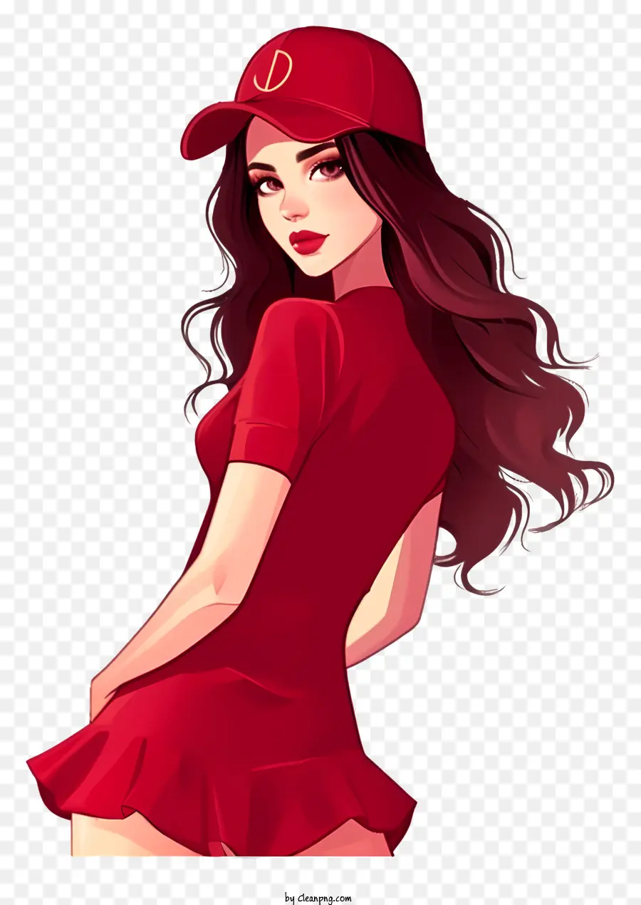 Cartoon Wear Day Red，Falda Roja PNG