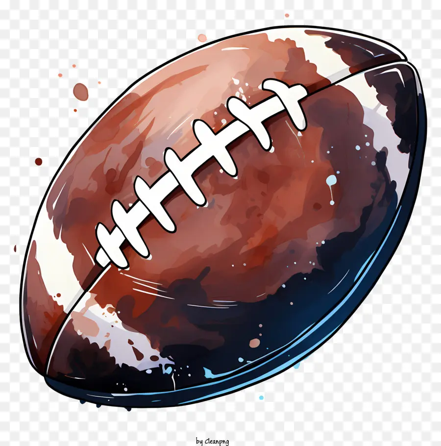 Bola De Rugby De Acuarela，Fútbol PNG