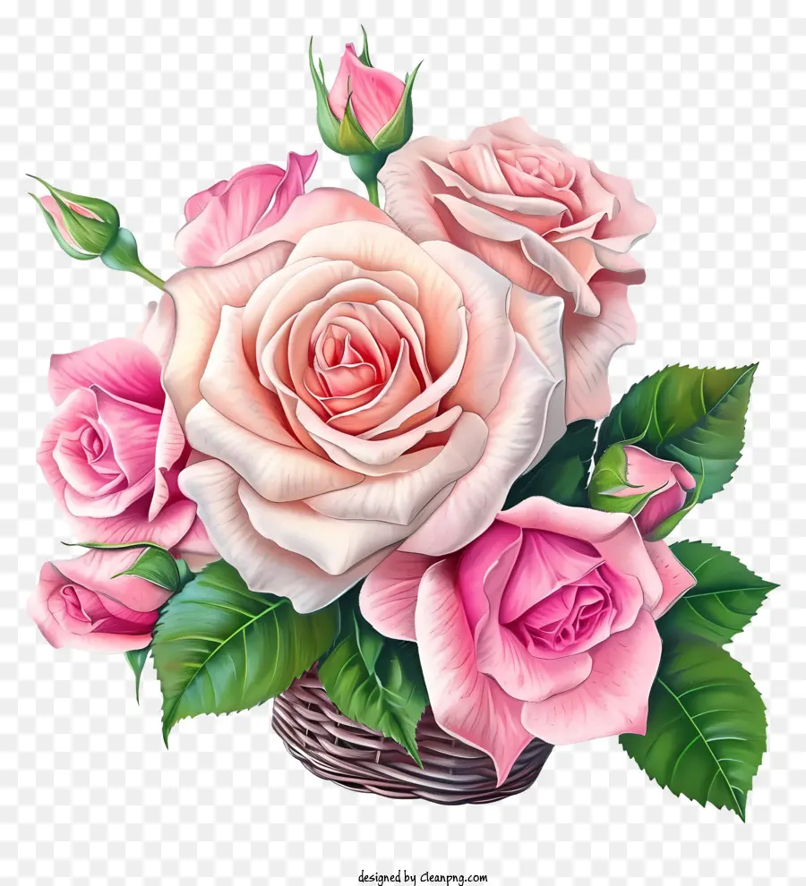 Pastel Valentine Rose，Rosas De Color Rosa PNG