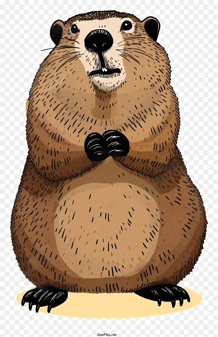 Marmota Dibujada A Mano，Marmota De Dibujos Animados PNG