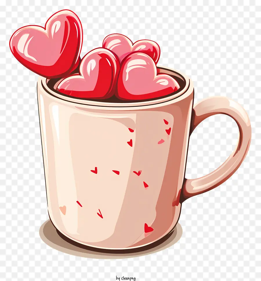 Taza De Corazón De Amor，Taza Corazón PNG