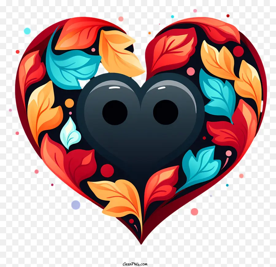 Corazón De Estilo Doodle，Corazón Negro PNG