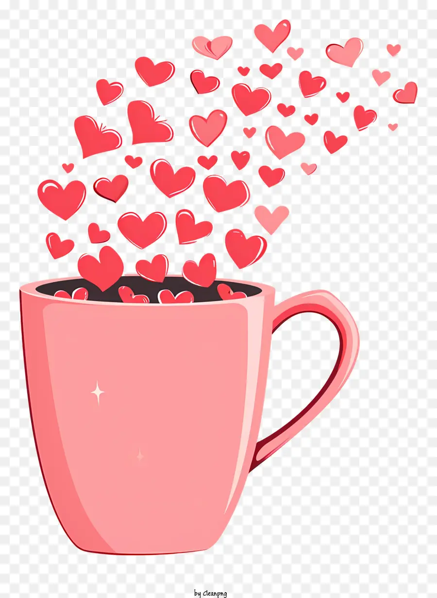 Taza De Corazón De Amor，Taza Corazón PNG