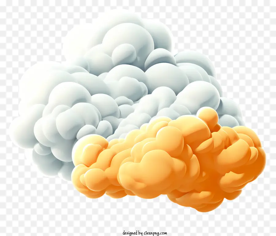 Nube De Estilo 3d Realista，Render 3d PNG