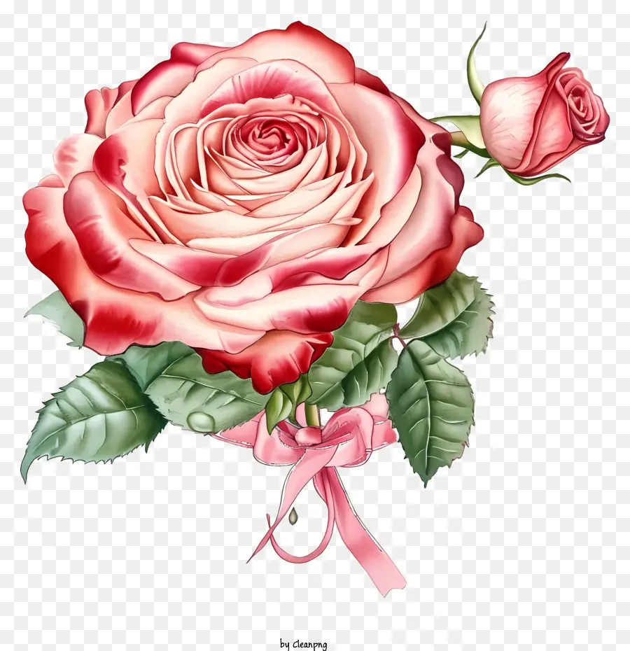 Arte Floral De Valentine Rose，La Pintura Realista PNG