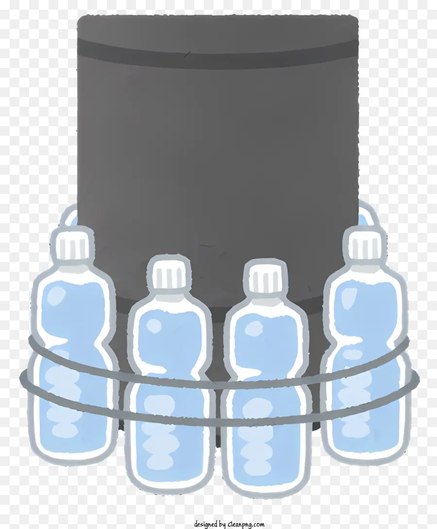Barril De Acero，Botellas De Agua PNG