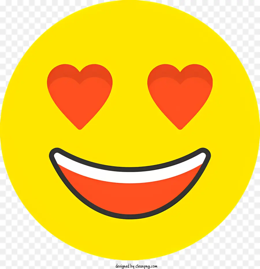 Emoji Con Ojos De Corazón，La Cara Sonriente PNG