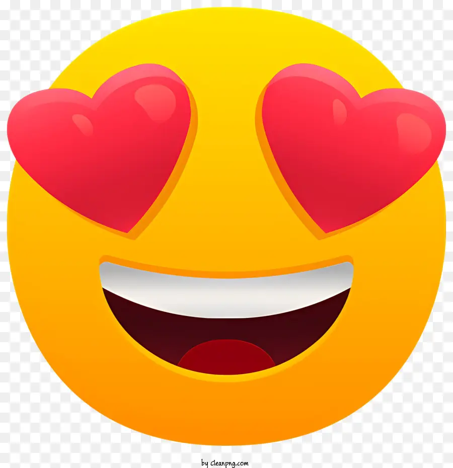 Emoji Con Ojos De Corazón，La Cara Sonriente PNG