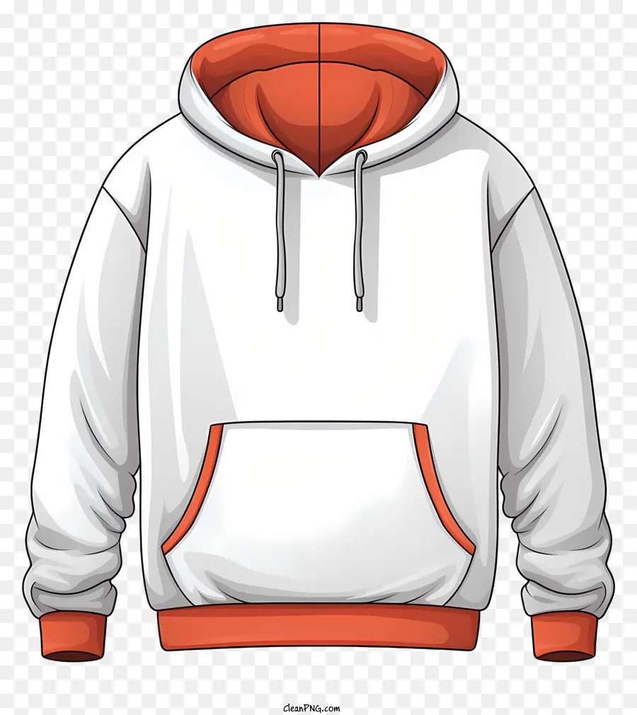 Maqueta De Capucha Dibujada A Mano，Sudadera Con Capucha Blanco PNG