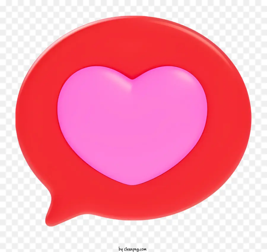 Corazones De Conversación，Corazón Rosa PNG
