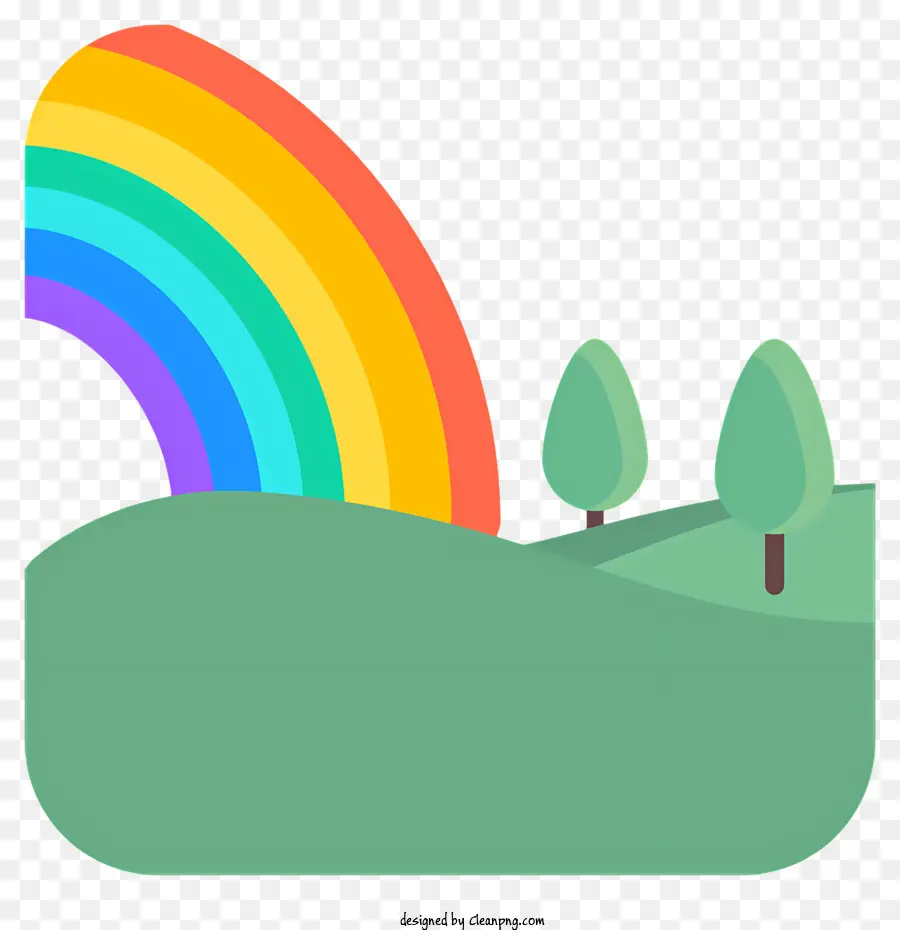 Icono，Arco Iris Y árboles PNG