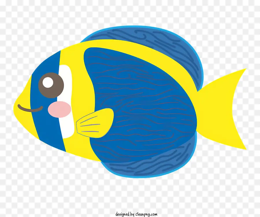 Dibujos Animados De Pescado，Pescado Azul Y Amarillo PNG