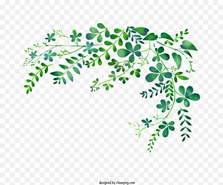 Planta Verde，Ramas Frondosas PNG