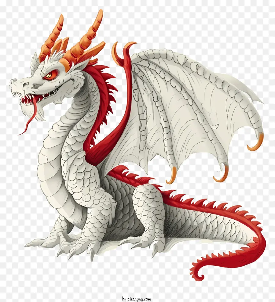 Dragón Ilustrar，Dragón Blanco PNG