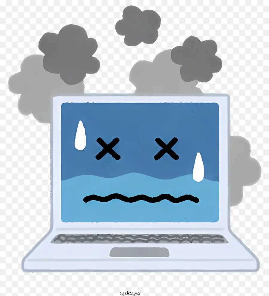 Laptop Triste，Decepción PNG