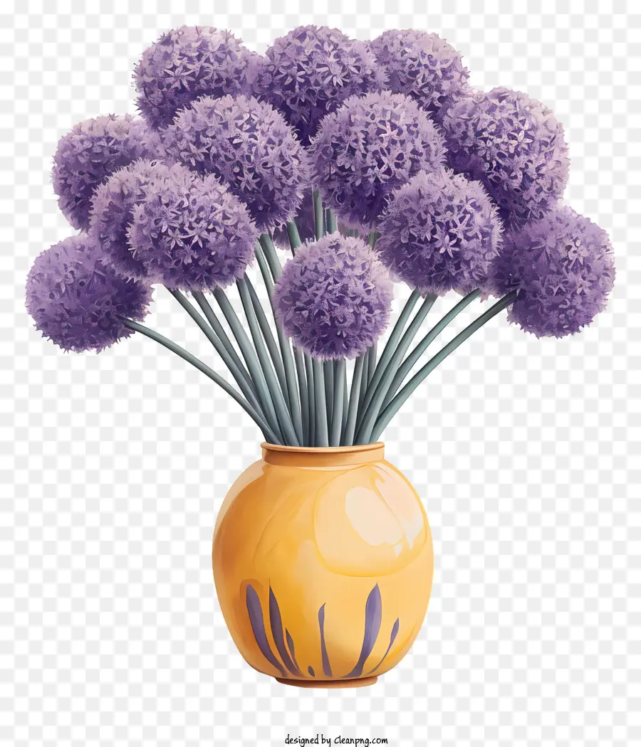 Allium Giganteum，Flores De Allium Púrpura En Jarrón PNG