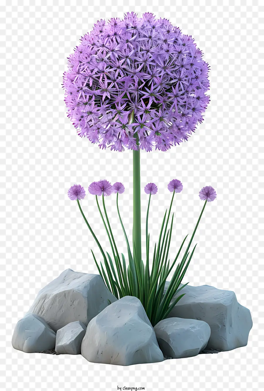 Allium Giganteum，árbol Morado PNG