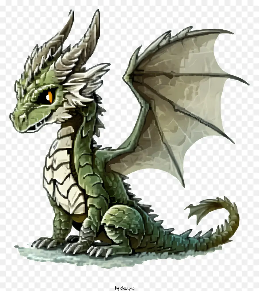 Dragón Ilustrar，Dragón Verde PNG