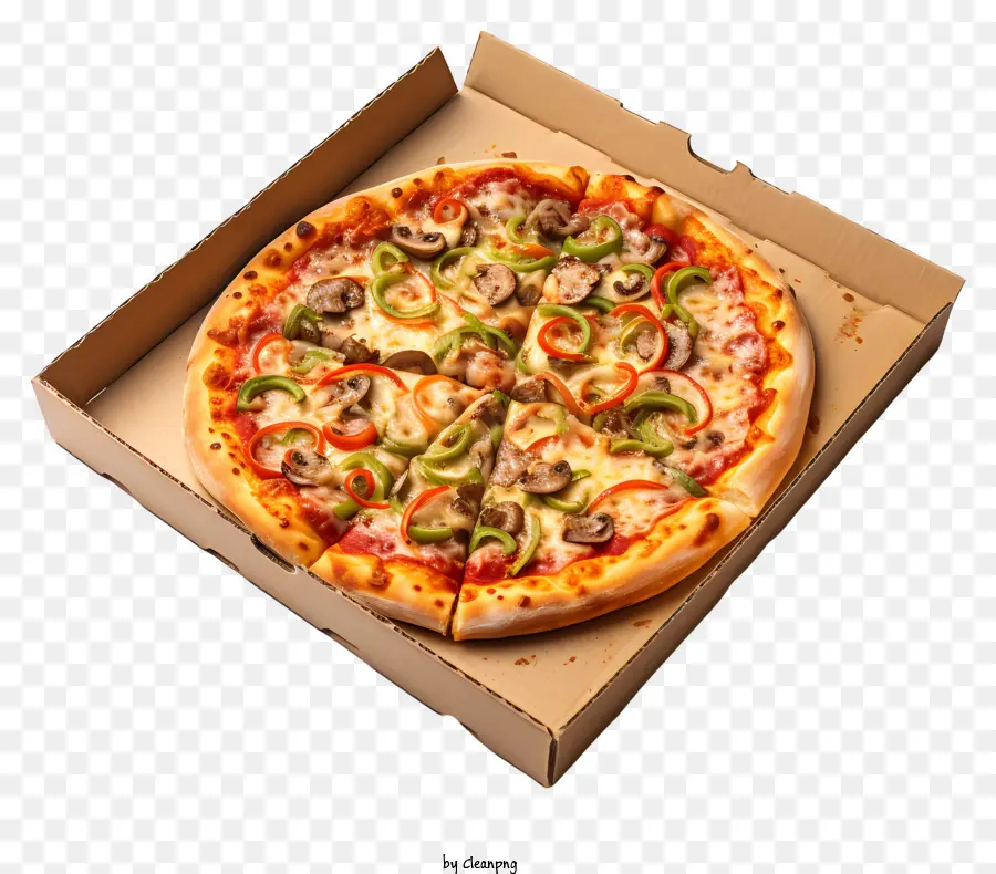 Pizza，Caja De Cartón PNG
