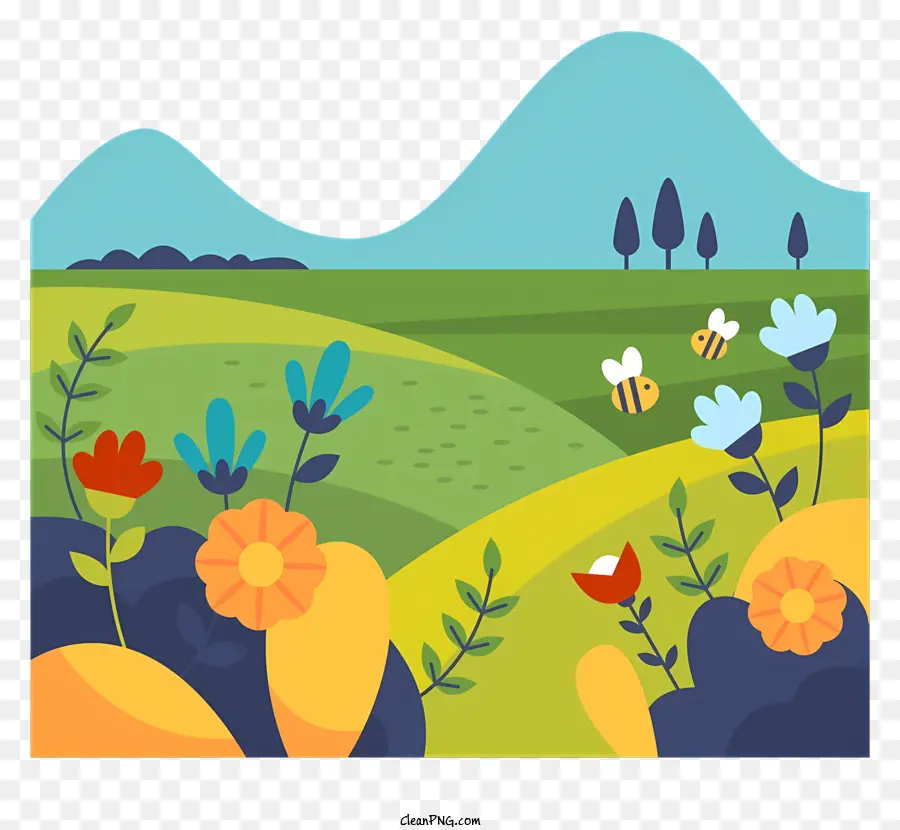 La Primavera De Campo，Paisaje PNG