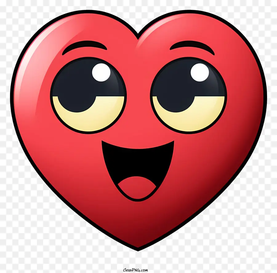 Emoji Plano Con Ojos De Corazón，Corazón Emoji PNG