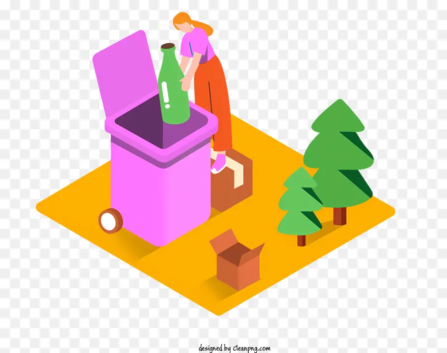 Reciclaje，Waste Bin PNG