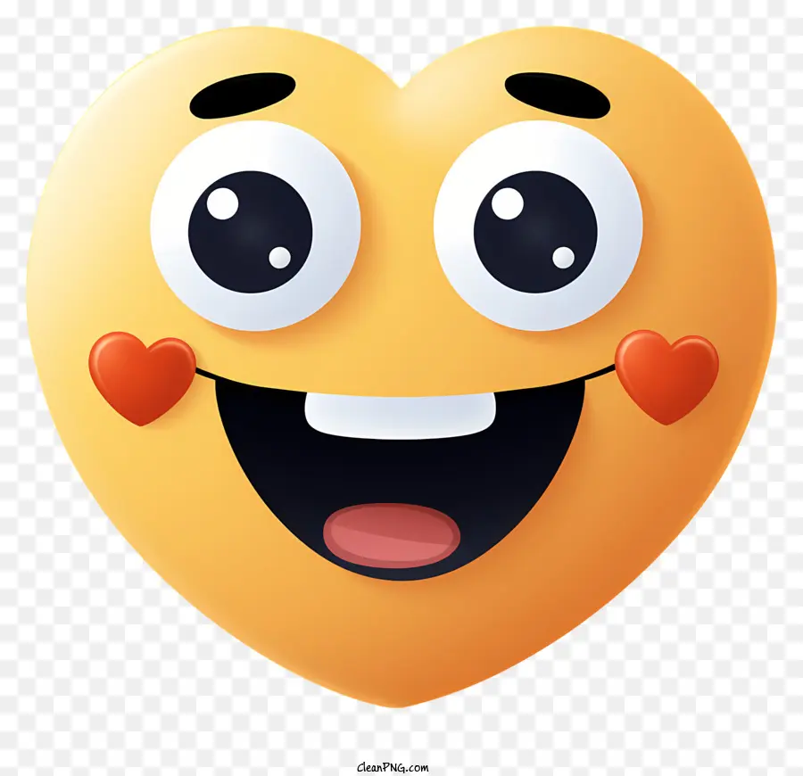 Emoji Con Ojos De Corazón，Emoticono PNG