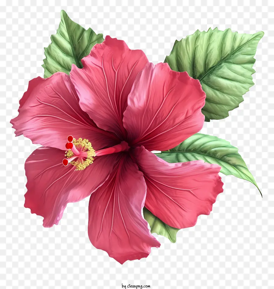 Psd 3d Rose Of Sharon，Flor De Hibisco Rosa PNG