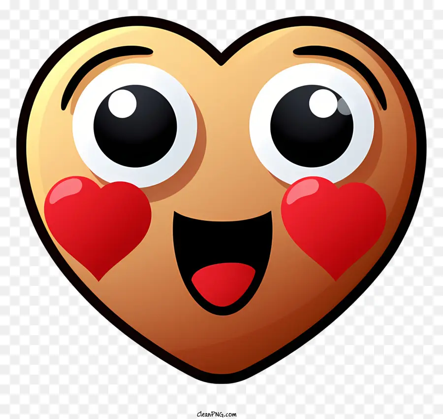 Emoji Plano Con Ojos De Corazón，Cara Sonriente Con Corazones PNG