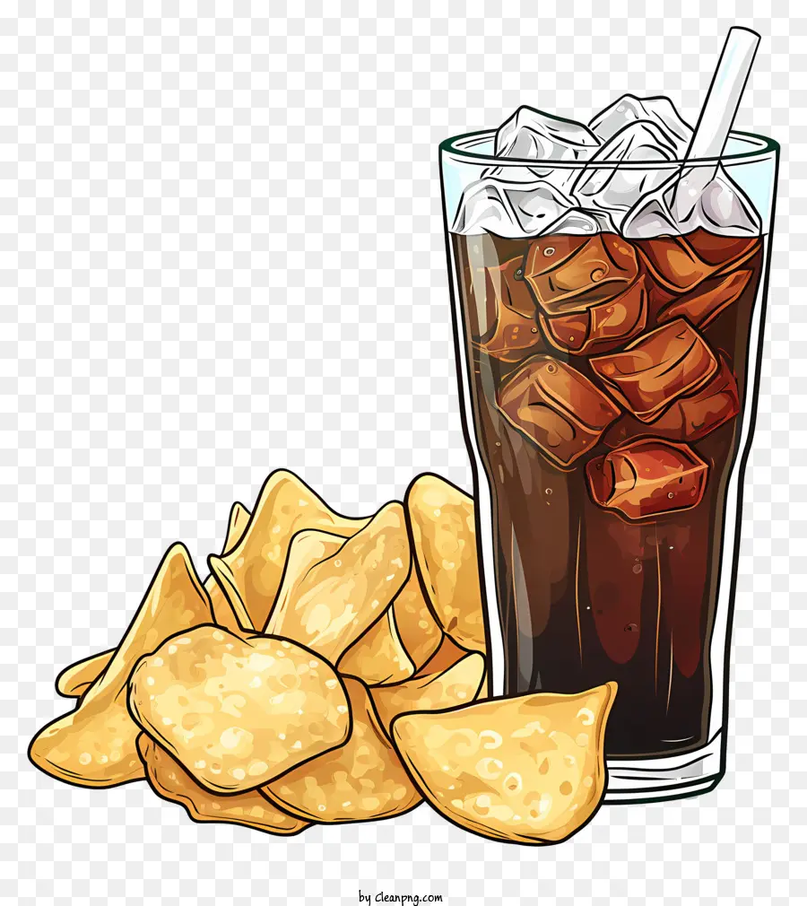 Supertazón，Refresco Y Patatas Fritas PNG