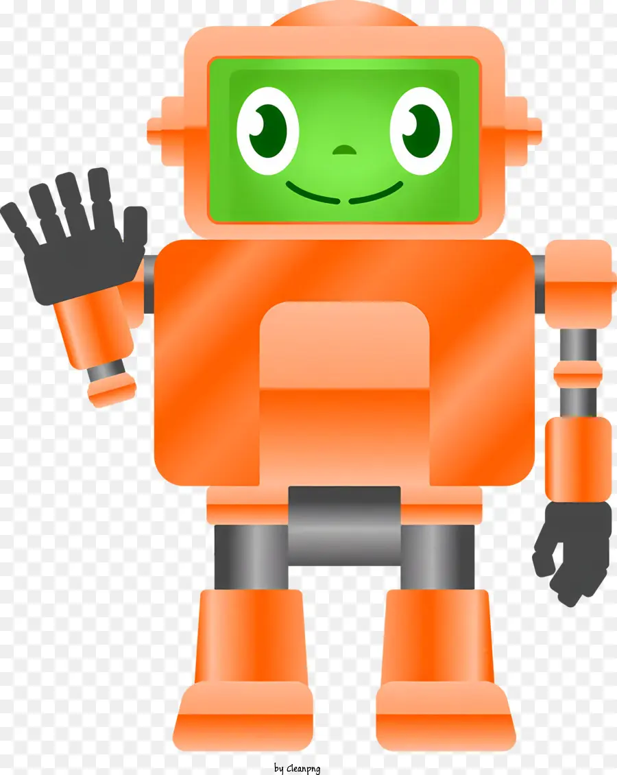 Robot Naranja，Robot Sonriente PNG