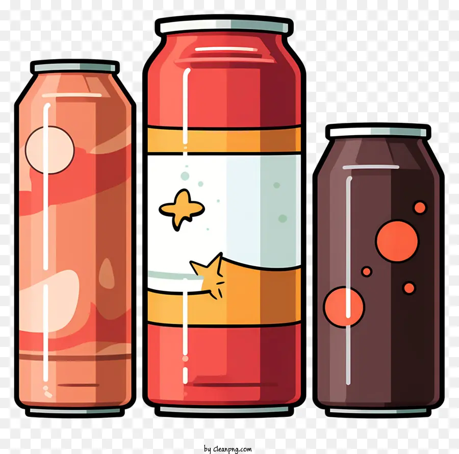 Refrescos Dibujados A Mano，Las Latas De Bebidas PNG