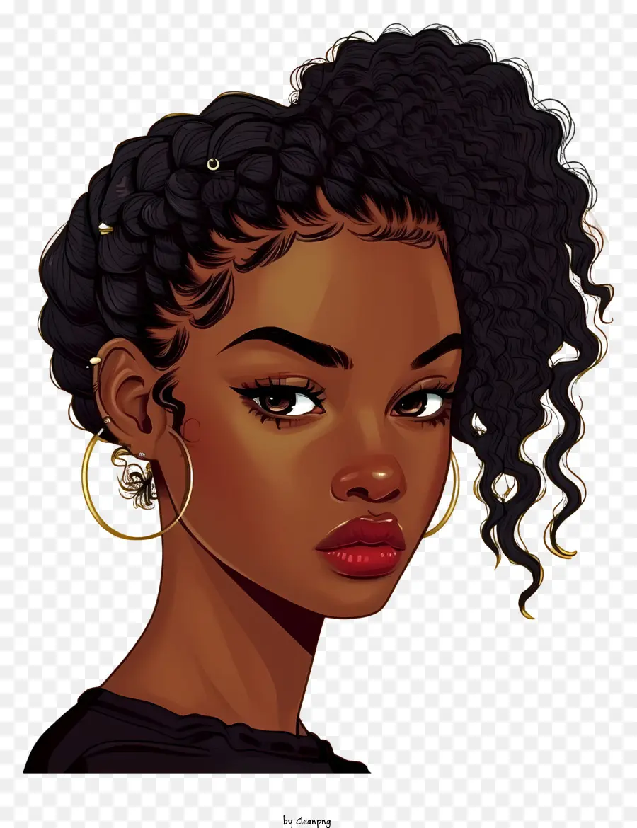 Icono De Chica Negra，Mujer PNG