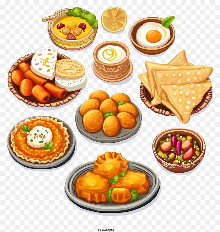 Emoji De La Cocina De La India，Platos De La Cocina India PNG