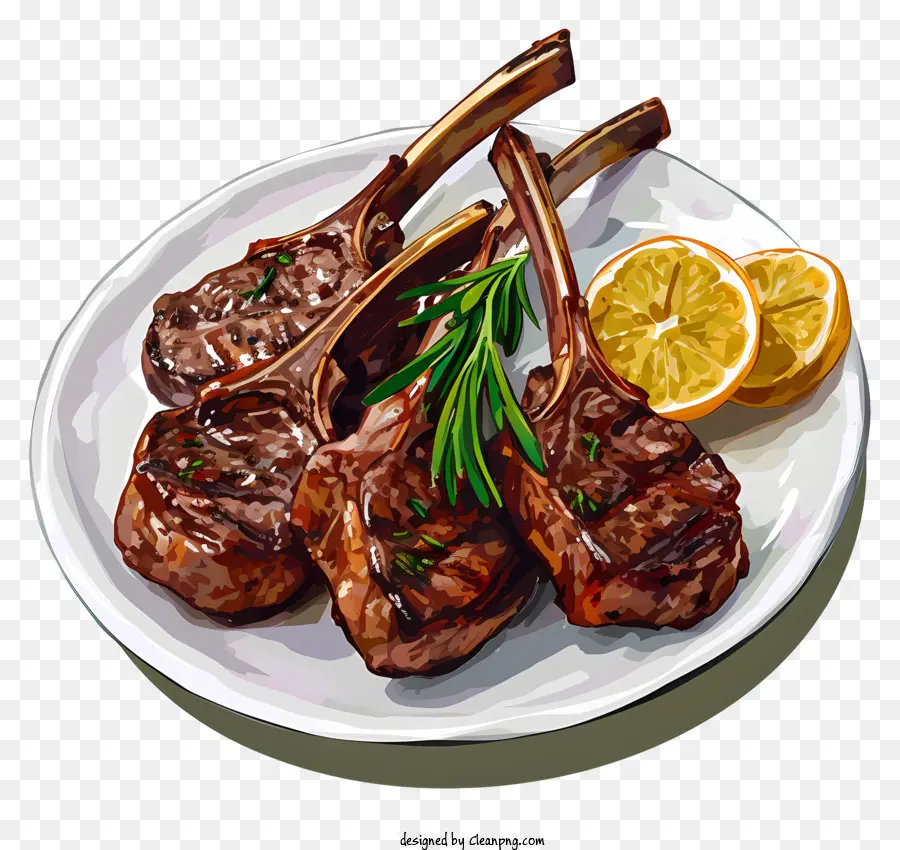 Chuletas De Cordero A La Parrilla，Chuletas PNG