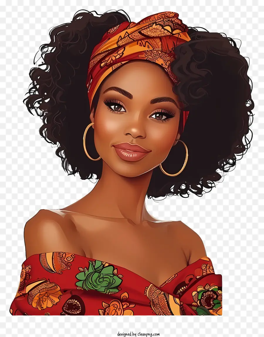 Belleza Africana，Mujer PNG